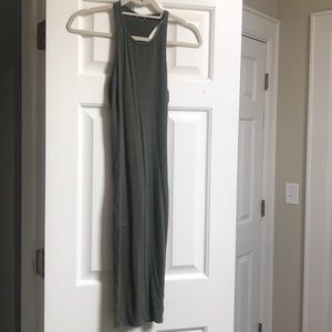 Army green cotton dress